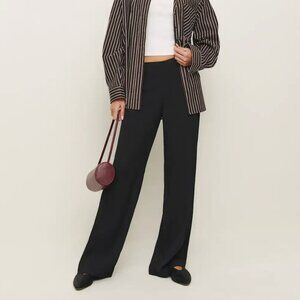 BRAND NEW Reformation Hallie Mid Rise Pant Black - Size 6